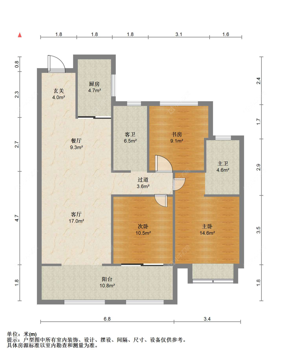 苏州翡翠公馆在售二手房源户型图_小牛看房