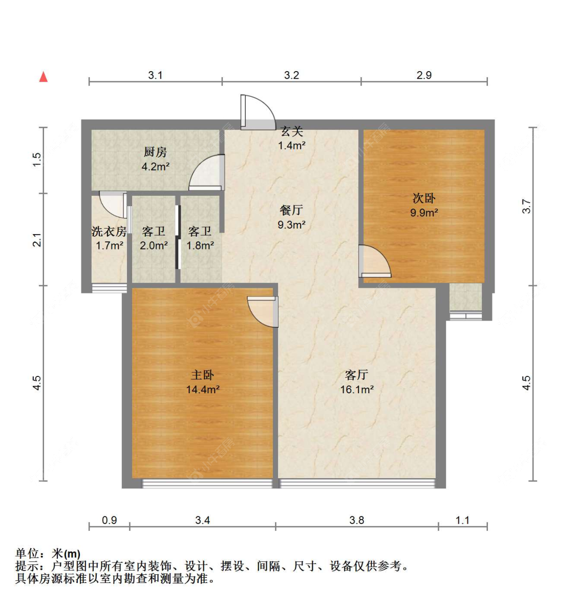 苏州美辰壹号在售二手房源户型图_小牛看房
