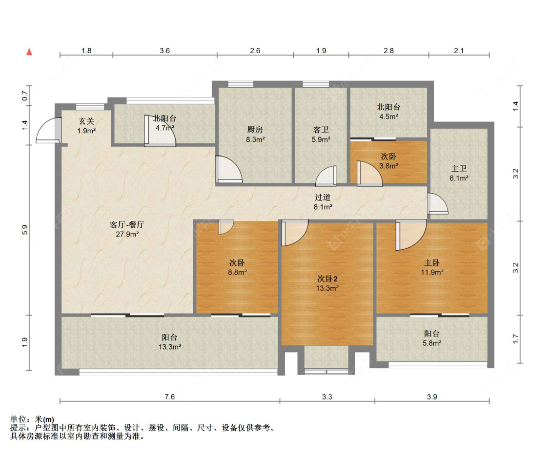 苏州阳光锦程东区在售二手房源户型图_小牛看房