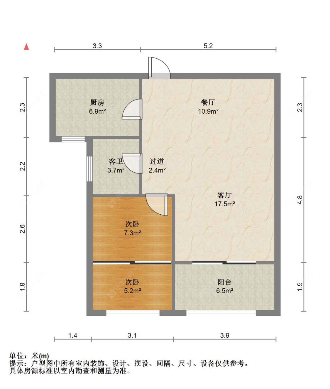 苏州阳光锦程西区在售二手房源户型图_小牛看房