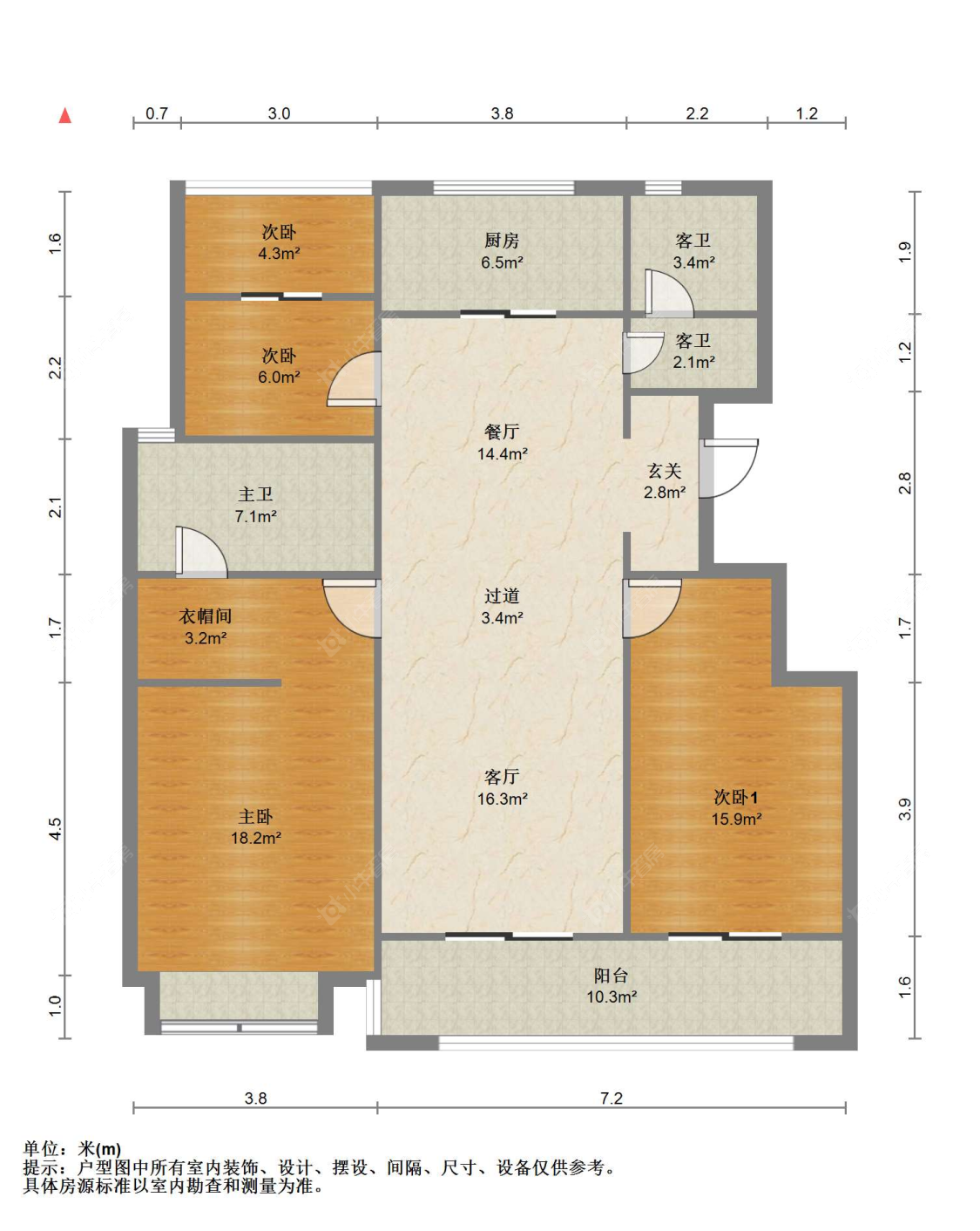 苏州珑樾花园在售二手房源户型图_小牛看房