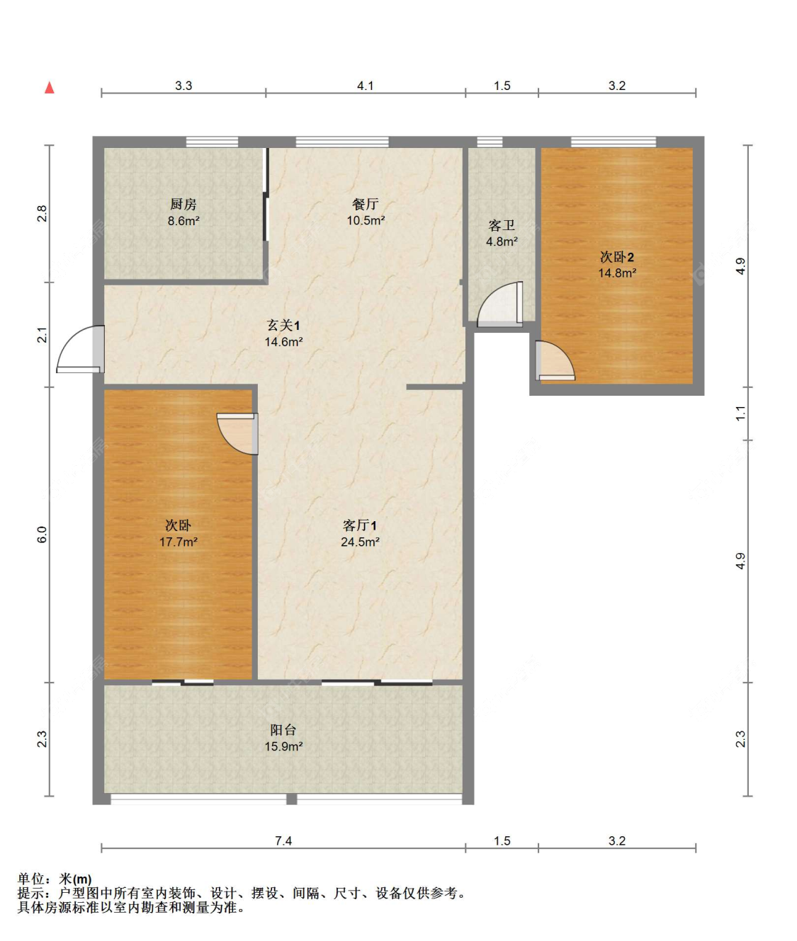 苏州世茂九溪墅(住宅)在售二手房源户型图_小牛看房