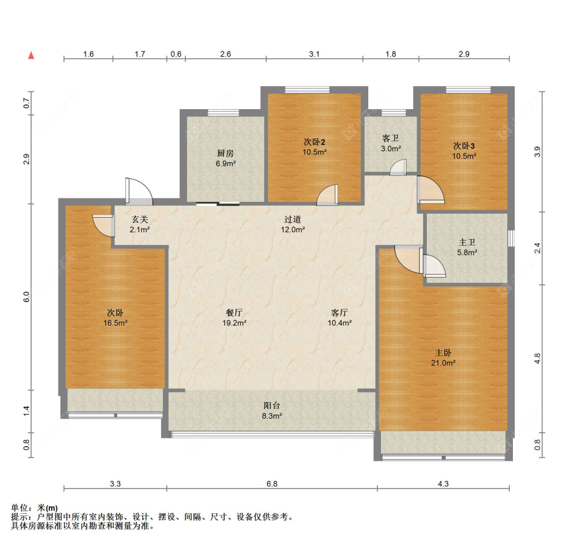苏州檀悦花园在售二手房源户型图_小牛看房