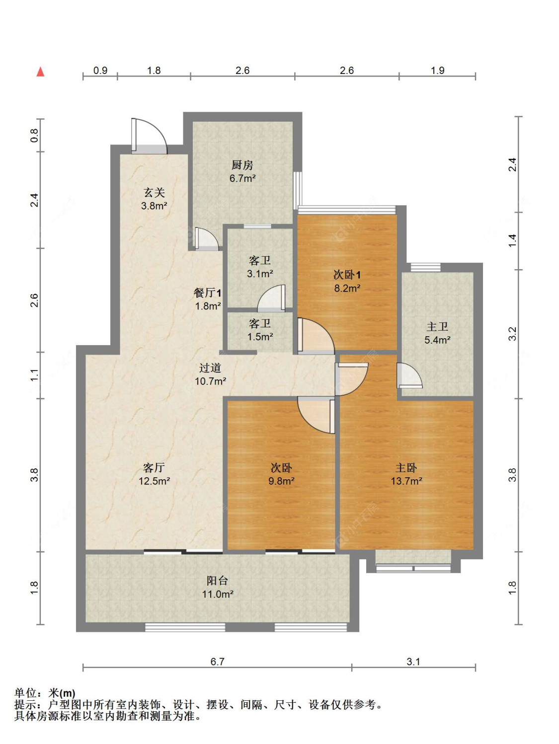 苏州翡翠公馆在售二手房源户型图_小牛看房