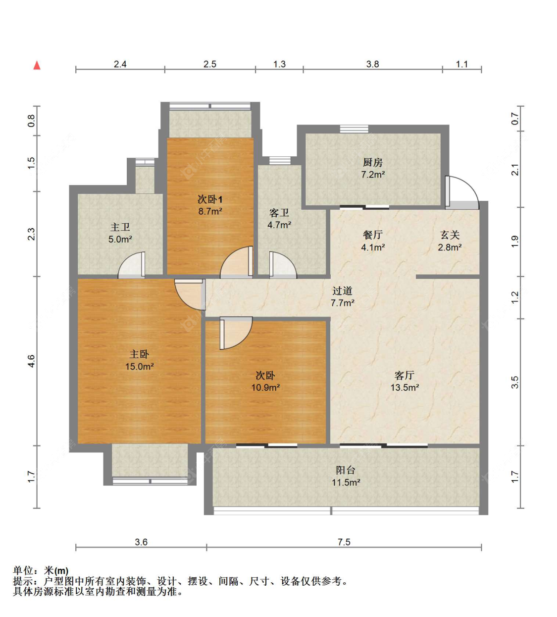 苏州棠颂云著在售二手房源户型图_小牛看房