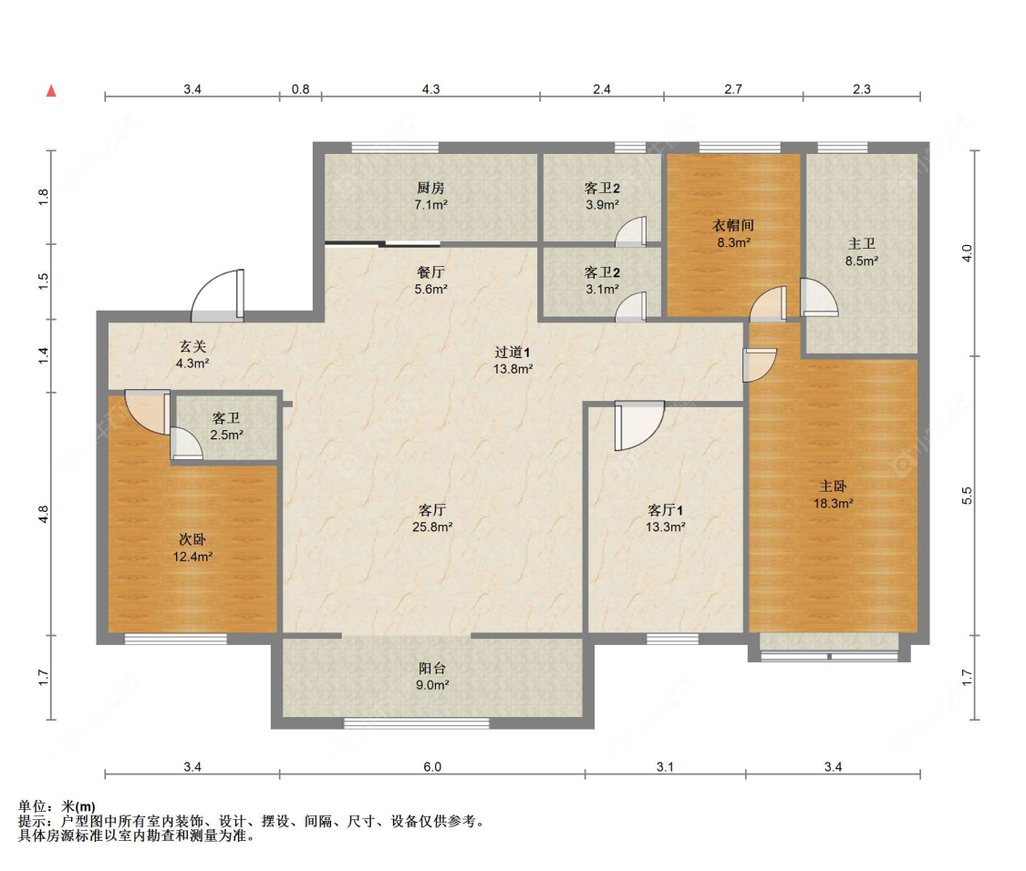 苏州中南樾府在售二手房源户型图_小牛看房