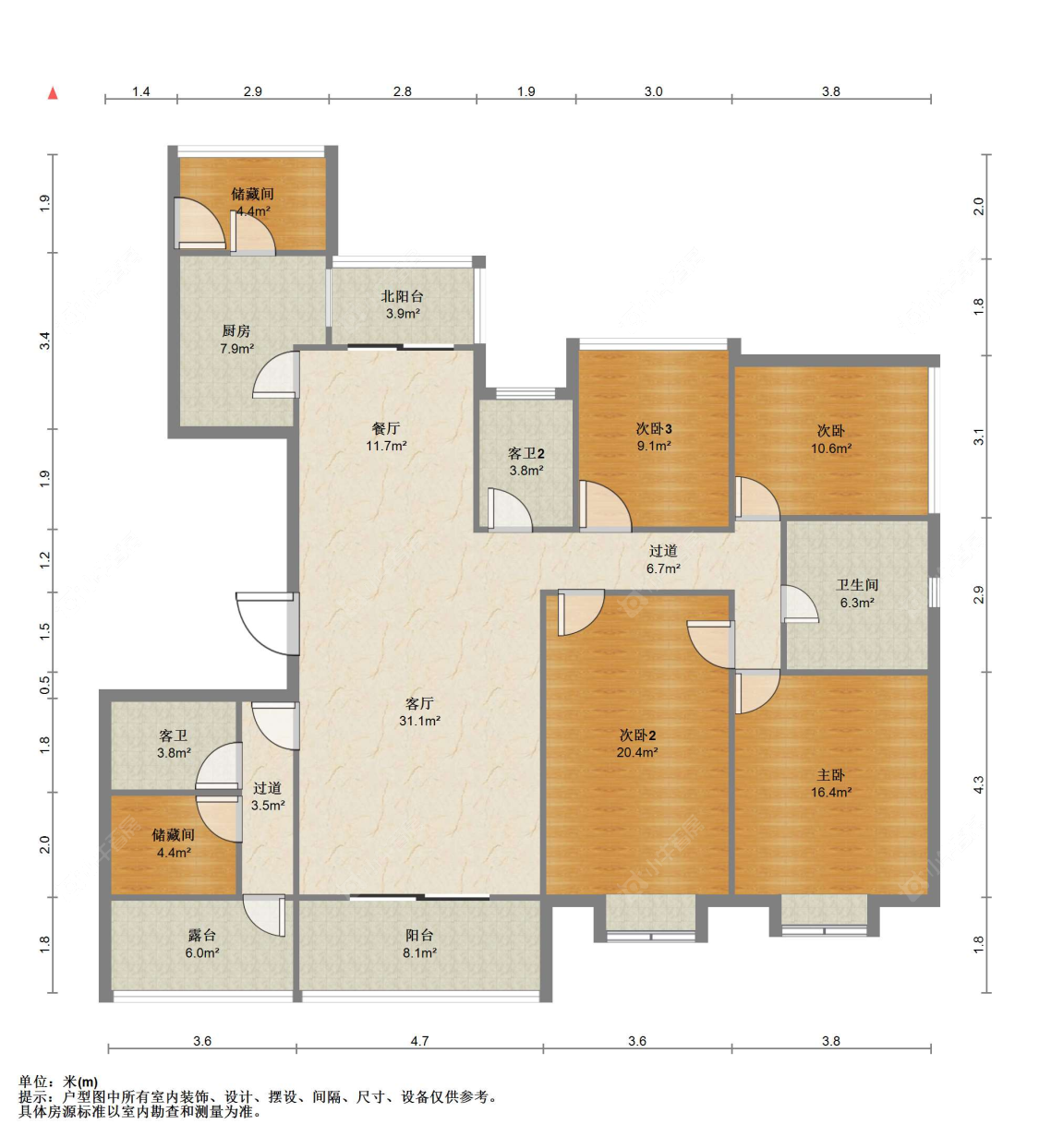 苏州世茂九溪墅(住宅)在售二手房源户型图_小牛看房