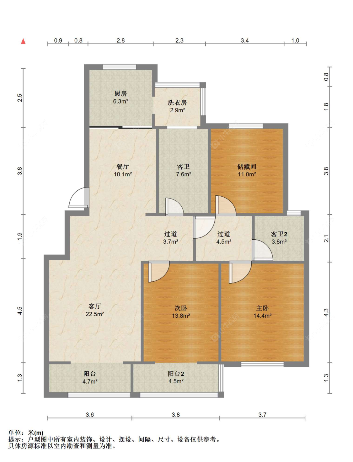 苏州锦绣花苑(西区)在售二手房源户型图_小牛看房