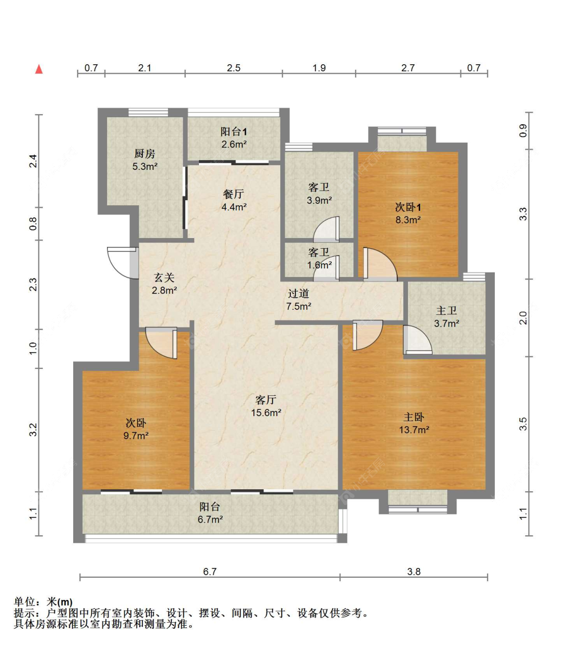 苏州观河锦园在售二手房源户型图_小牛看房