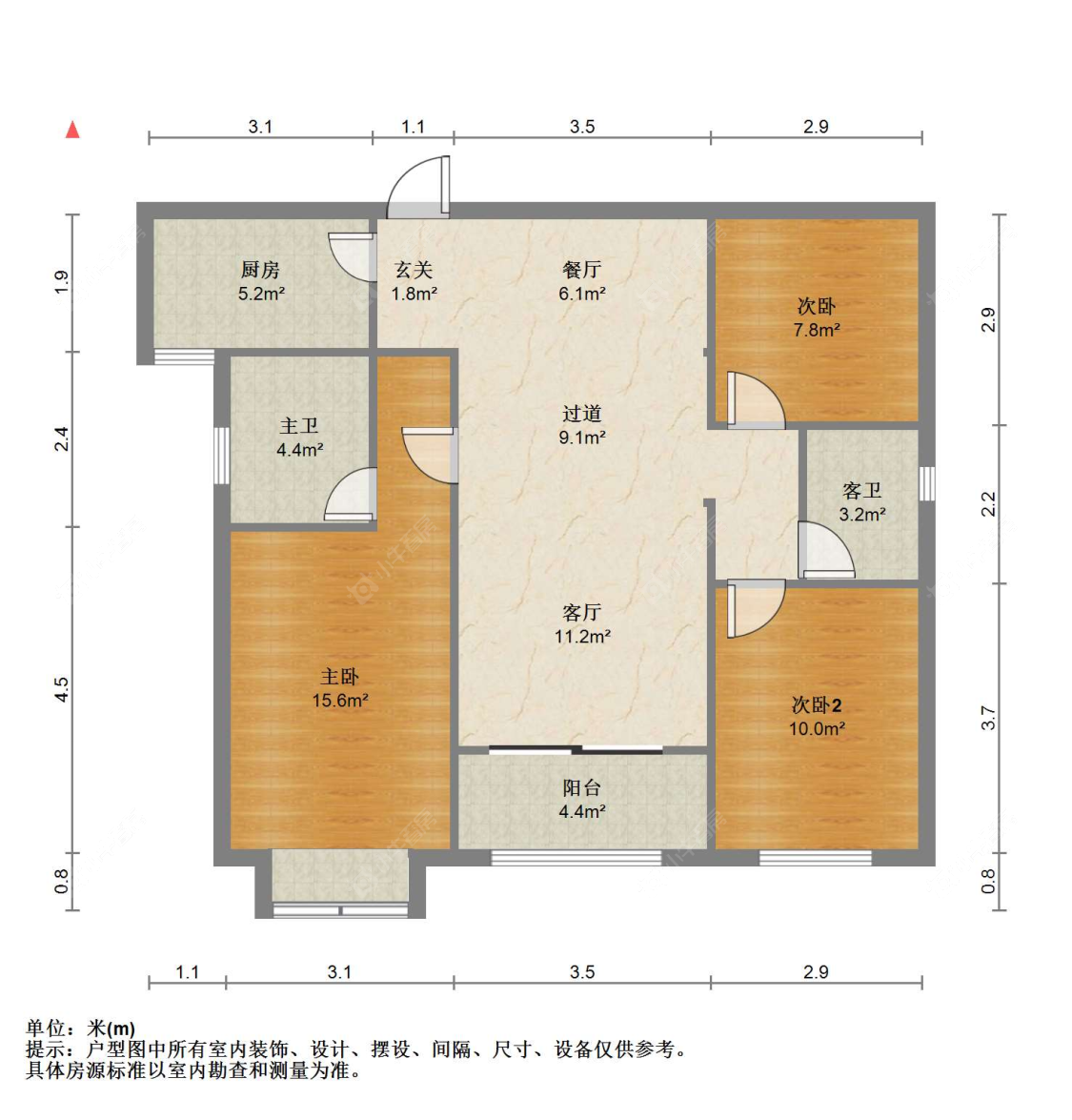苏州吾悦华府在售二手房源户型图_小牛看房