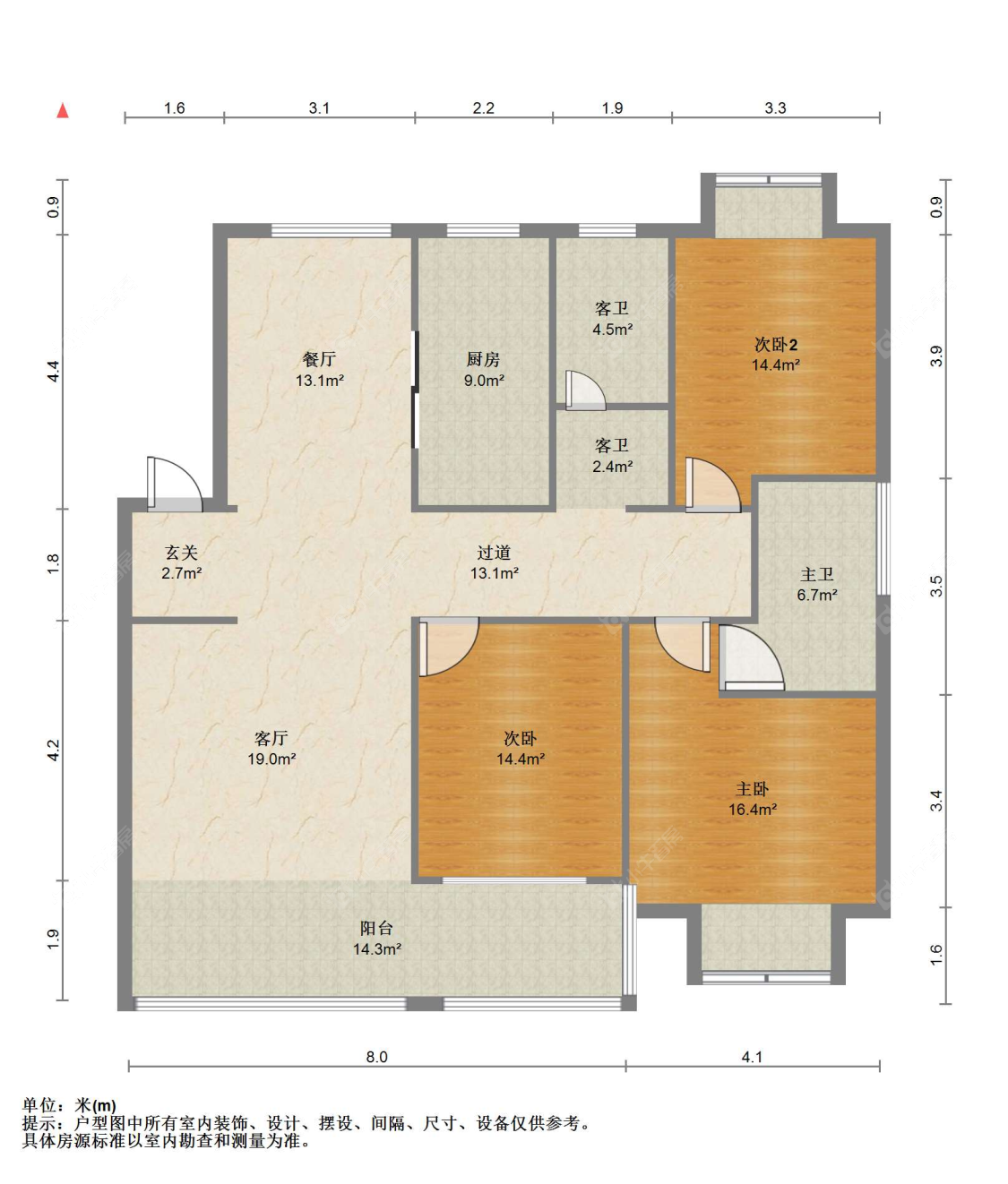 苏州银都桂花园在售二手房源户型图_小牛看房