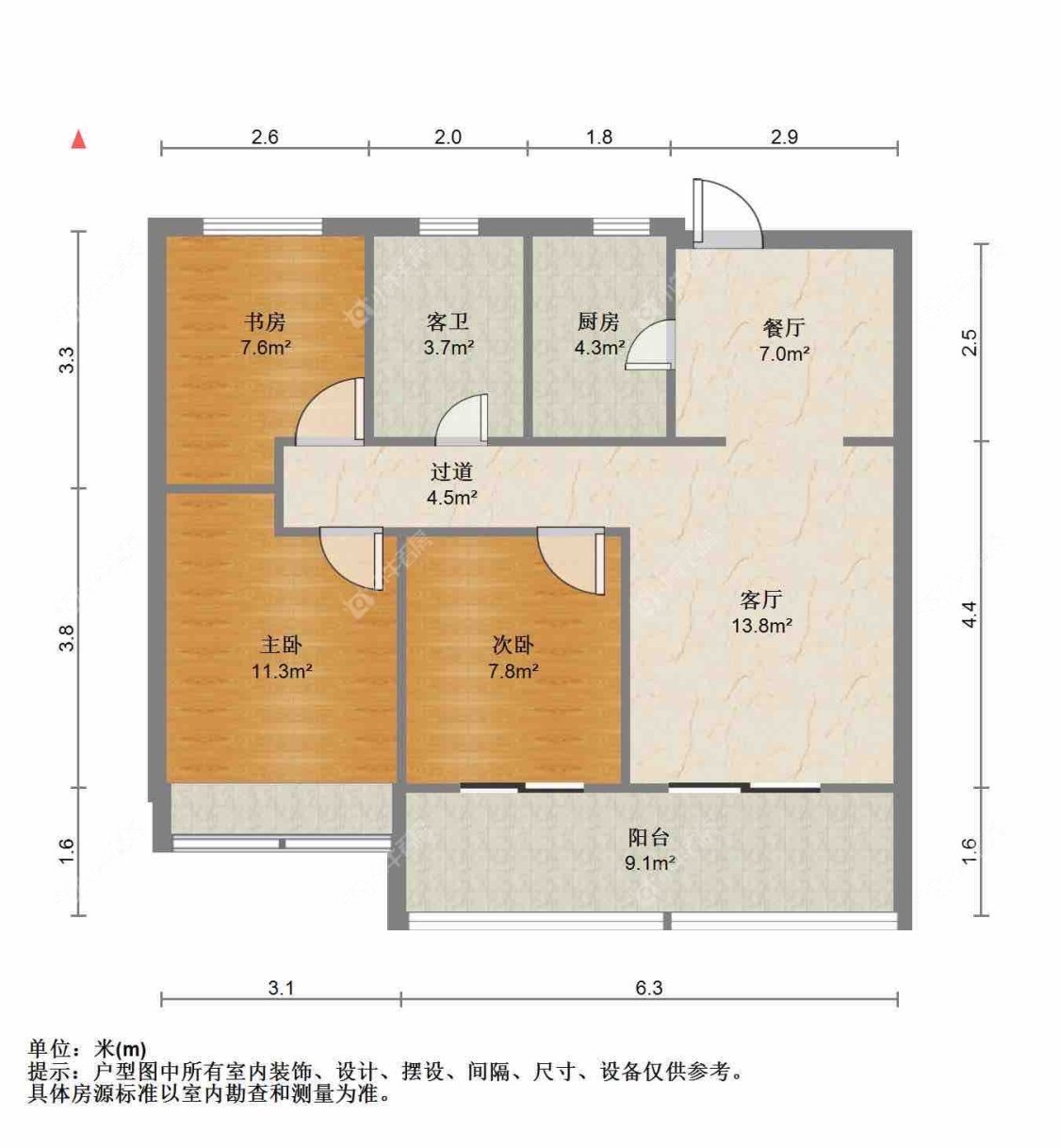 苏州金茂悦湖雅居在租房源户型图_小牛看房