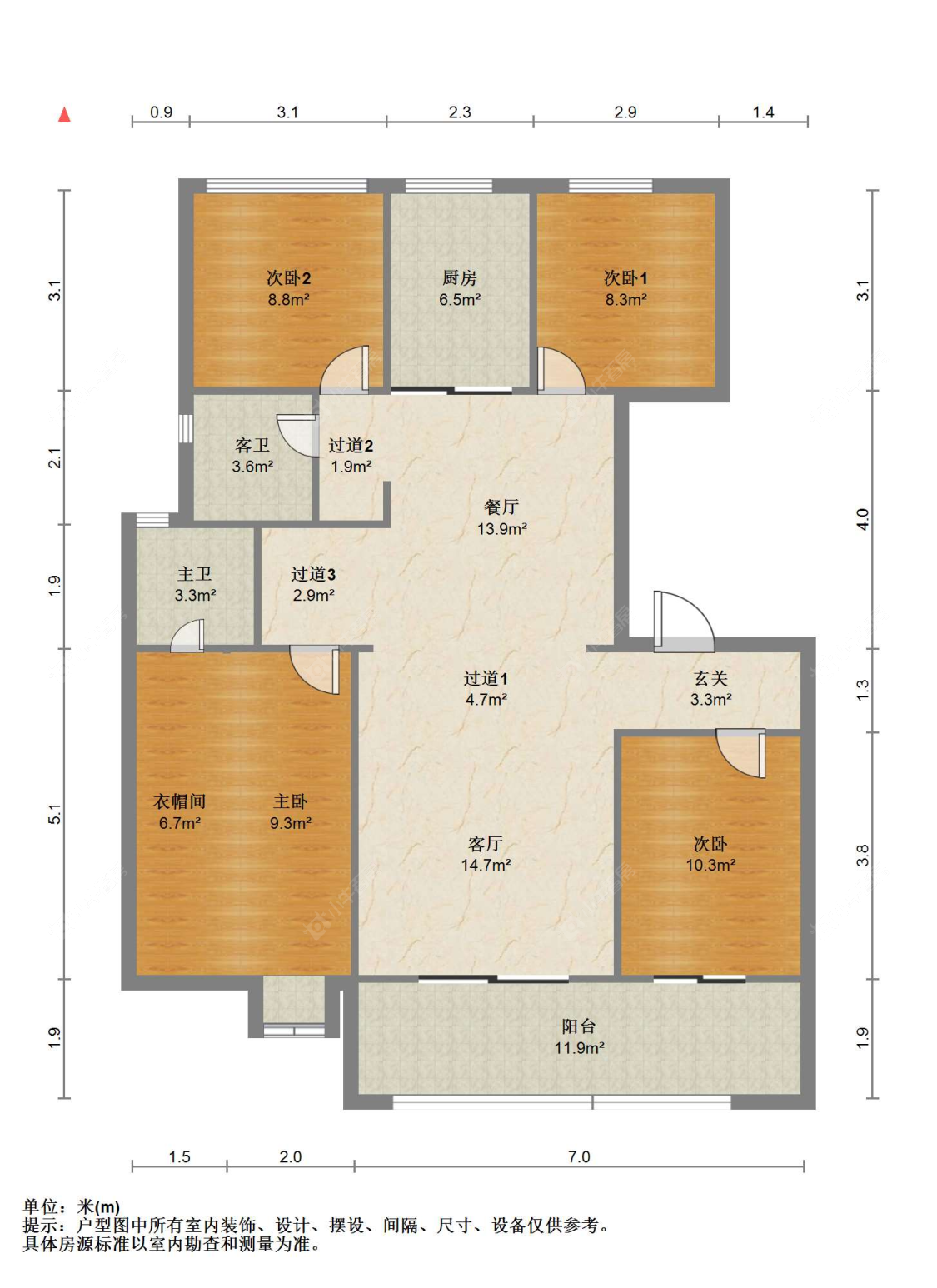 苏州翡翠公馆在售二手房源户型图_小牛看房