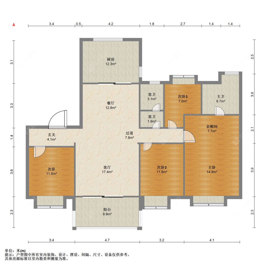 苏州碧桂园翡翠湾(一二期)在售二手房源户型图_小牛看房